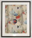 Jean Colin, Original artwork for textile, wallpaper, or poster design, gouache