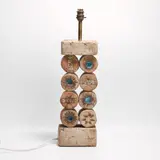 Bernard Rooke, Stoneware part-glazed lamp base