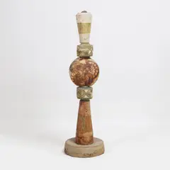 Stoneware standard lamp by Bernard Rooke, sold Jan 2026