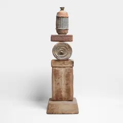 Stoneware lamp base by Bernard Rooke, sold Jan 2026