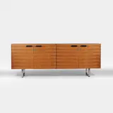 Gordon Russell, Rosewood 'Series 1' sideboard, comprising a pair of cupboards with chrome handles