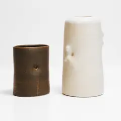 Eileen Lewenstein, Two glazed ceramic vessels