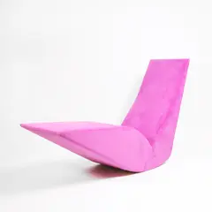 Tom Dixon, 'Bird' chaise longue, the wooden frame with fuchsia moleskin upholstery