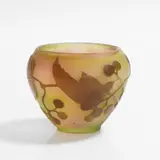 Miniature cameo glass vase by Émile Gallé, sold Oct 2025