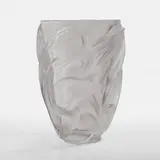 Marie-Claude Lalique, 'Martinets' glass vase, 1982, clear and frosted glass