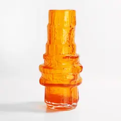 Geoffrey Baxter, Whitefriars Textured Range 'Hoop' vase, c.1970, mould-blown glass