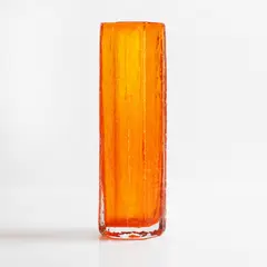 Geoffrey Baxter, Whitefriars Textured Range 'Cucumber' vase, c.1970, mould-blown glass