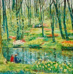 Max Agostini, Printemps à Keukenhof, Hollande, oil on canvas