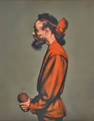 Rafael Coronel, Silverio El Moro, acrylic on canvas