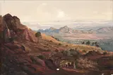 Jorge Cázares Campos, Three Landscapes: El Nevado del Toluca, Valle de Cuernavaca, and Tlayacapan, Morelos, oil on canvas