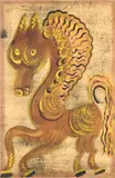 Jesús Reyes Ferreira, Prancing Horse, gouache and aniline on tissue paper