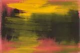 Jesús Reyes Ferreira, Abstract in Yellow, Green, and Pink, gouache on paper