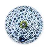 France, dated 1972, cane marks "SL 1972," ht. 2, dia. 2 5/8 in. by Saint Louis Millefiori Glass Paperweight, France, dated 1972, cane marks "SL 1972," ht, sold Feb 2025