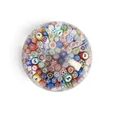 France, late 19th century, several silhouette canes, ht. 2 1/4, dia. 3 in. by Baccarat Close-Packed Millefiori Glass Paperweight, sold Feb 2025