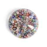France, date 1848, several silhouette canes, ht. 2, dia. 3 in. by Baccarat Close-Packed Millefiori Glass Paperweight, sold Feb 2025