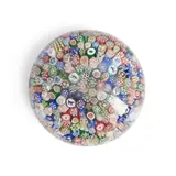 France, dated 1847, several silhouette canes, ht. 2, dia. 2 3/4 in. by Baccarat Close-Packed Millefiori Glass Paperweight, sold Feb 2025