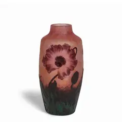 Daum, Vase, wheel-carved cameo glass, inscribed 'Daum Nancy' with Cross of Lorraine