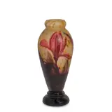 Daum, Magnolia Vase, wheel-carved cameo glass, etched 'Daum Nancy' with Cross of Lorraine