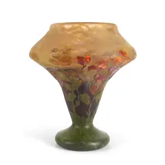 Vase by Daum, overlaid and acid-etched glass, signed in cameo 'Daum Nancy' with Cross of Lorraine, offered Oct 2025