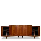 Arnold Wolf and Richard Ranger, Paragon Speaker System, for JBL, type C44, walnut, brass, enameled steel, cloth, with JBL tag on back side with serial number '41899'