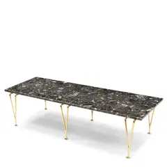 Hugh Acton, Rare Coffee Table, terrazzo marble, brass
