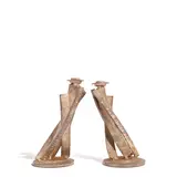 Joseph Wesner, Pair of Candlesticks, welded steel