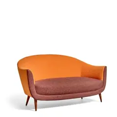 Federico Munari, Settee, walnut, wool