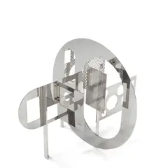 Nicolas Schöffer, LUX-XI (Abstract and Kinetic Sculpture), mirror-finished stainless steel