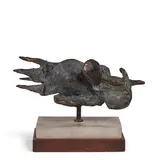 James Lee Hansen, Littoral 4, bronze on granite base mounted to wood, incised 'HANSEN' to bronze