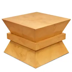 Rare Uxmal Side Table by Karl Springer, lacquered parchment, wood, sold Oct 2025
