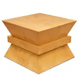 Karl Springer, Rare Uxmal Side Table, lacquered parchment, wood