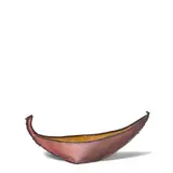 June Schwarcz, Untitled Vessel (Boat), electroplated copper foil and enamel, etched '2164 / SCHWARCZ / 2000' on the underside