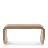 Karl Springer, Waterfall Console, lacquered linen, brass