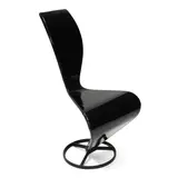 Tom Dixon, Unique S Chair, patent leather, iron, stamped 'TOM DIXON LONDON' on underside of base