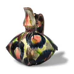 Pillow Pitcher by Betty Woodman, glazed earthenware, stamped 'WOODMAN', sold Oct 2025