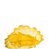 Six Piece Yellow Seaform Set with Red Lip Wrap by Dale Chihuly, 1991, sold Oct 2025
