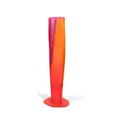 Danny Perkins, Vessel, mold-blown, cut, painted and assembled glass, etched 'DANNY 6' on base