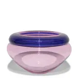 Vessel by Lino Tagliapietra, blown glass, etched 'Lino Tagliapietra The Pilchuck School 85' on underside, sold Oct 2025
