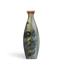 Walter Lieberman, Vase, blown and painted glass