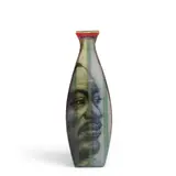Walter Lieberman, Vase, blown and painted glass