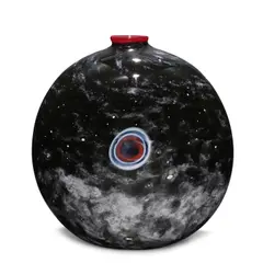 Paul Marioni, Vessel, blown glass, 'etched 'Paul Marioni 198' on underside