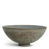 James Lovera, Bowl, crater glazed earthenware, incised 'lovera' on underside