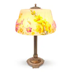 Pairpoint, Puffy Floral Table Lamp