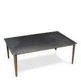 John Dickinson, Custom Coffee Table, steel with blue watered finish