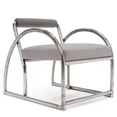 French Art Deco, Prototype Armchair, tubular steel, upholstery