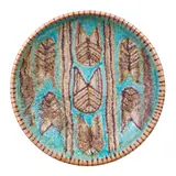 Guido Gambone, Large Shallow Footed Bowl, glazed stoneware, stamped 'GAMBONE' with donkey mark