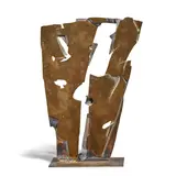 Pietro Consagra, Racconto del Demonio n. 3, bronze on a lacquered wood base, sculpture stamped 'CONSAGRA 63', this is number 1 from the edition of 7 unique works