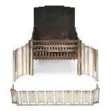 Ely Jacques Kahn, Coal Grate and Fender, Rose Apartment, 1009 Park Avenue, New York, silvered metal, cast iron