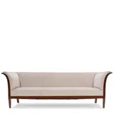 Frits Henningsen, Sofa, mahogany, re-upholstered in Rubelli Fabric and with leather cording