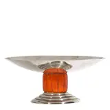 Elkington & Co., Centerpiece, Puiforcat, silver, bakelite, impressed maker's monogram and British hallmarks with 'N' date stamp